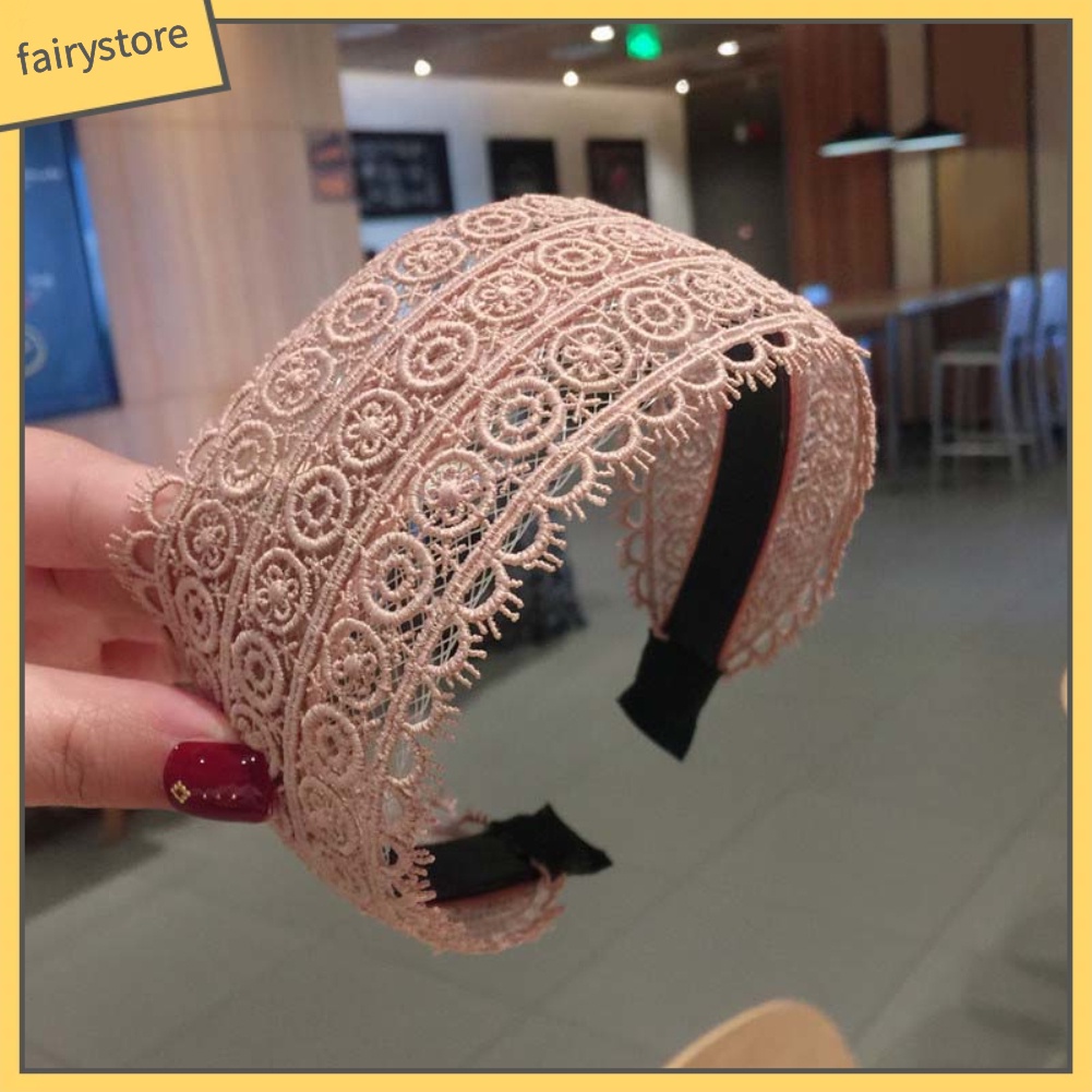 Băng Đô Len Đan Rộng Vành Màu Trơn Cho Nữ