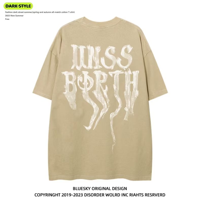 Áo Thun Tay Ngắn In Hình Bướm Phong Cách Âu Mỹ Thời Trang Mùa Hè Cho Cặp Đôi Nặng 280g