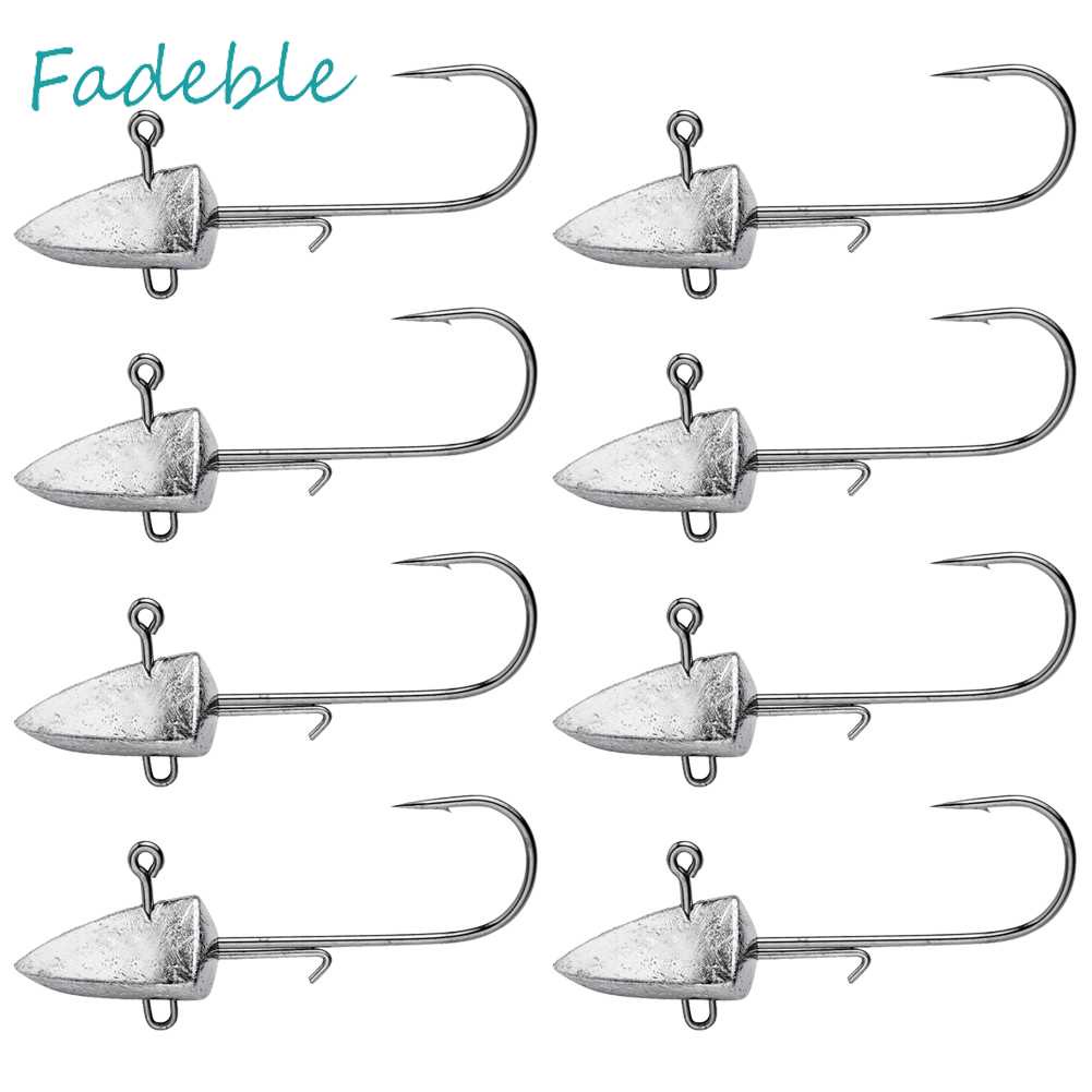 Set 8 Mồi Giả Nhử Cá Đầu Tam Giác Bằng Nhựa Mềm