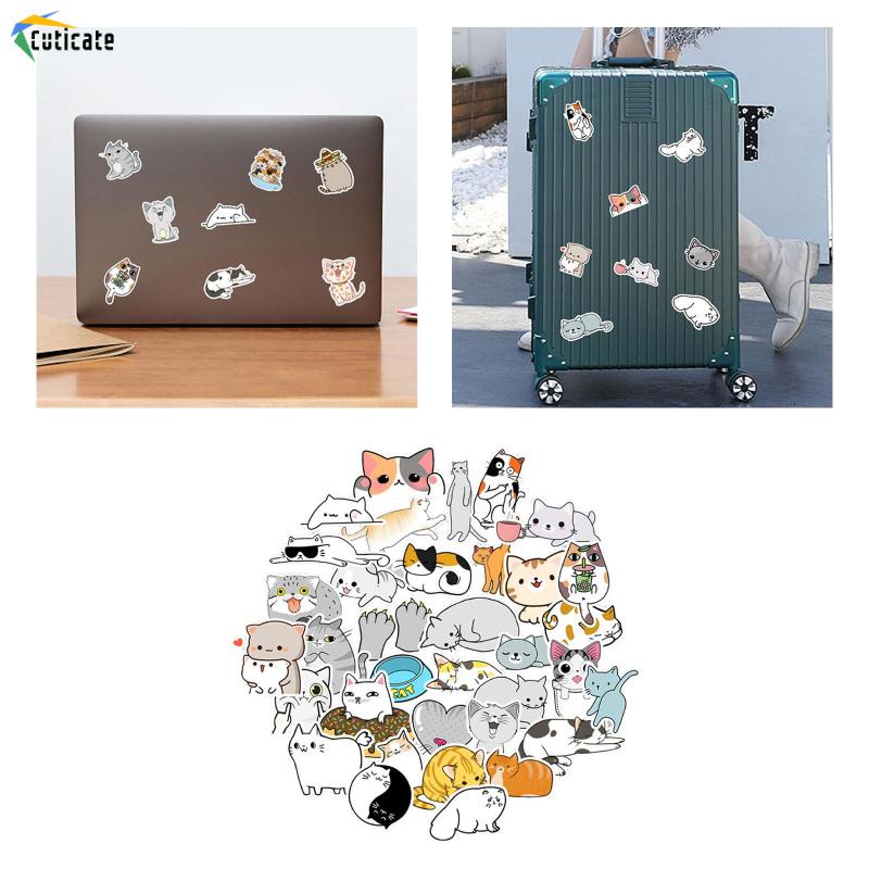 50 Miếng Dán Hình Mèo Vui Nhộn Dễ Thương Cho Thanh Thiếu Niên