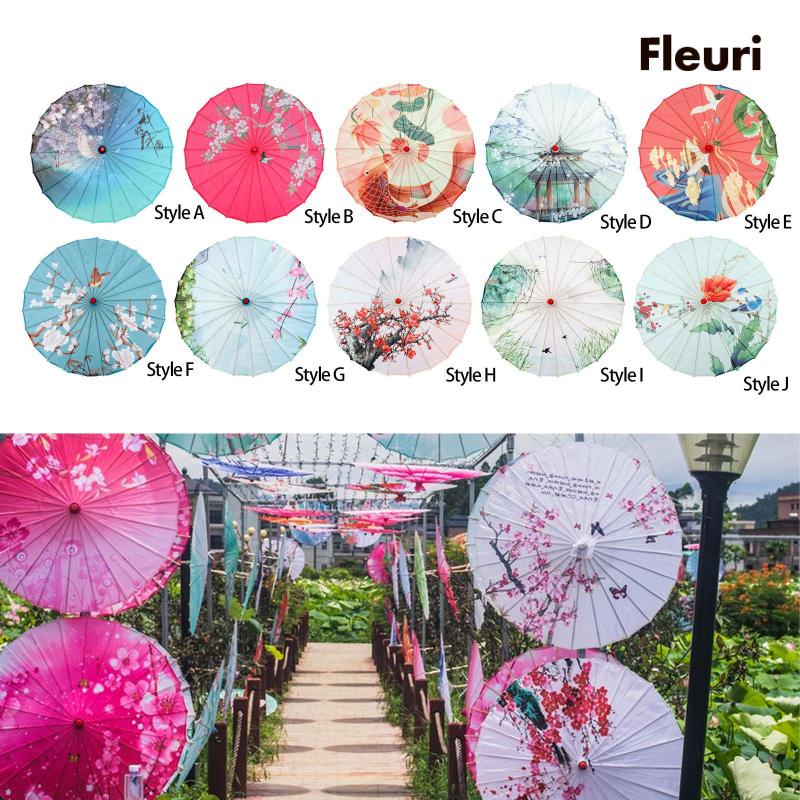 Dù Giấy Dầu 32 inch Dùng Hóa Trang Tiệc Cưới Phong Cách Trung Hoa