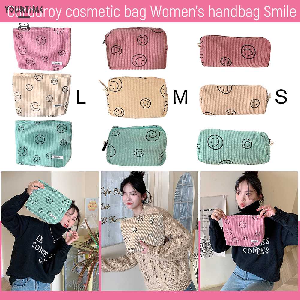 Túi Đựng Mỹ Phẩm Bằng Vải Nhung Có Thể Giặt Sạch Tiện Dụng