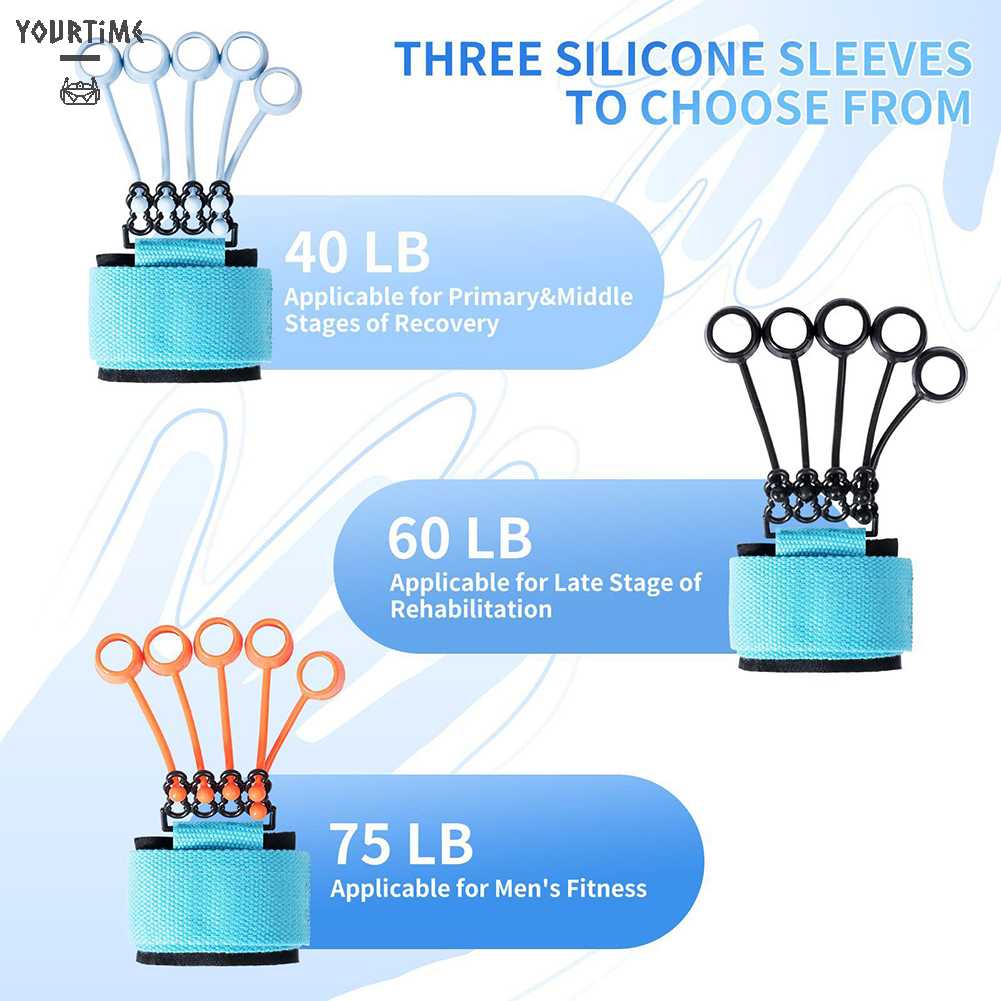 Dụng Cụ Nới Rộng Ngón Tay 5 Ngón Bằng Silicone Di Động Hỗ Trợ Luyện Tập Gym