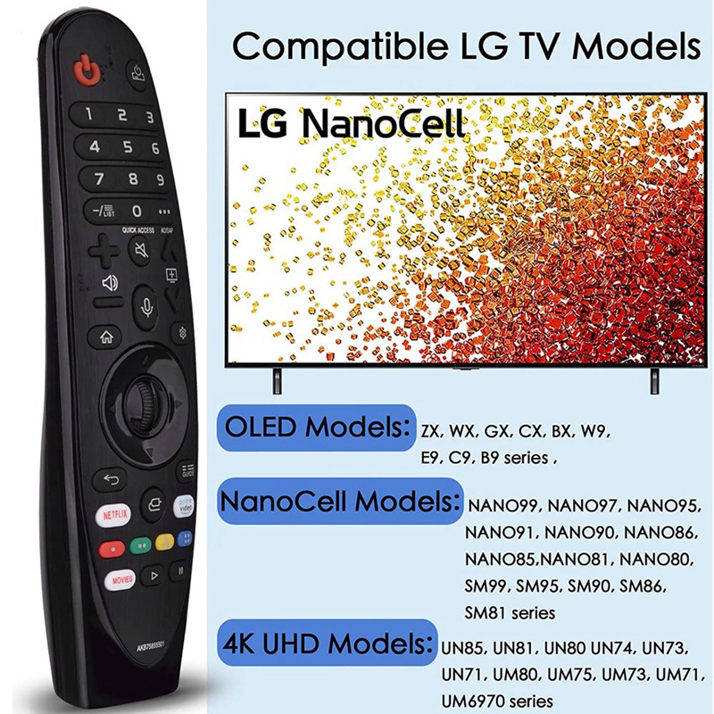 Điều Khiển Bằng Giọng Nói Cho TV Thông Minh LG AKB75855501Màn Hình OLED LCD 4K UHD TV