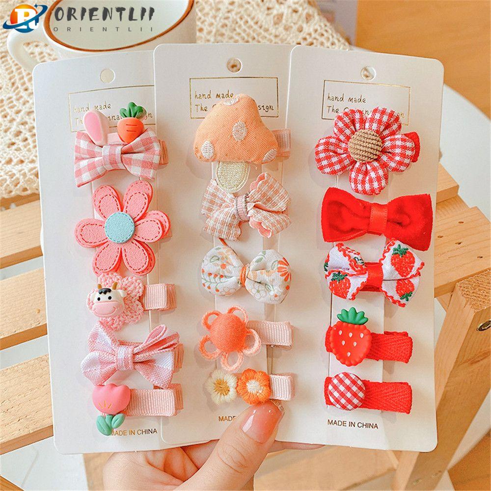 Set 5 Kẹp Tóc Nơ Dễ Thương Cho Bé Gái