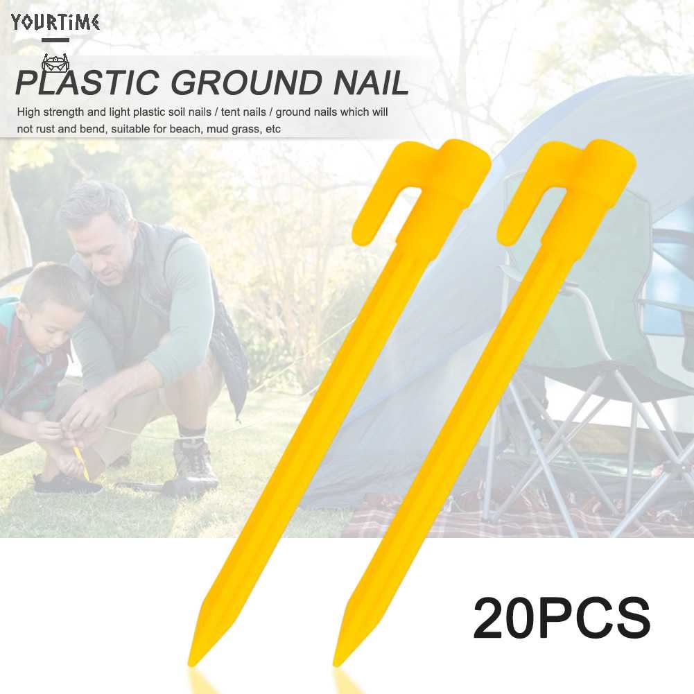 Bộ 20 Cọc Cố Định Lều Cắm Trại Chống Gió Tiện Lợi