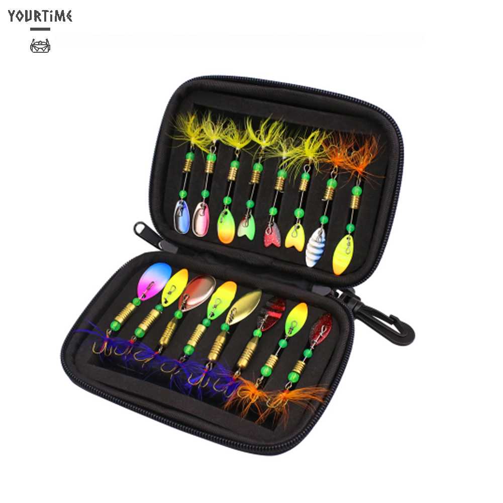 Set 16 Mồi Câu Cá Giả Kèm Túi Đựng Tiện Lợi