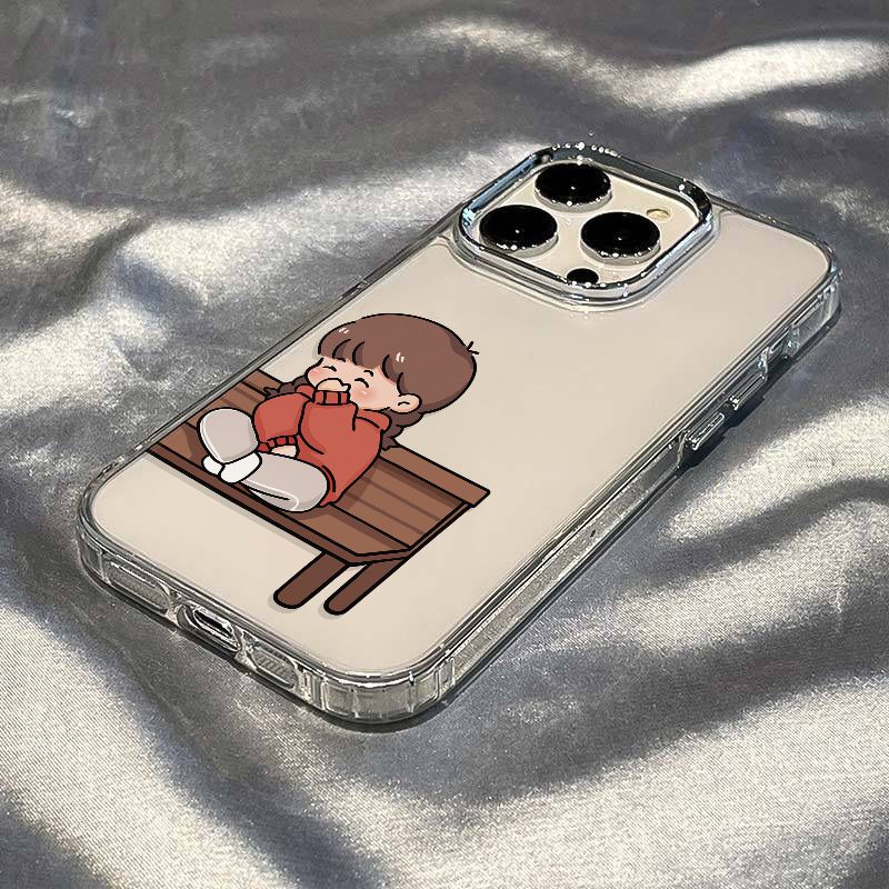 ✅Ốp Điện Thoại Dẻo Họa Tiết Cô Gái Cười Dễ Thương Chống Sốc Cho Iphone 7 11plus 8iPhone1213 14promax PZP9