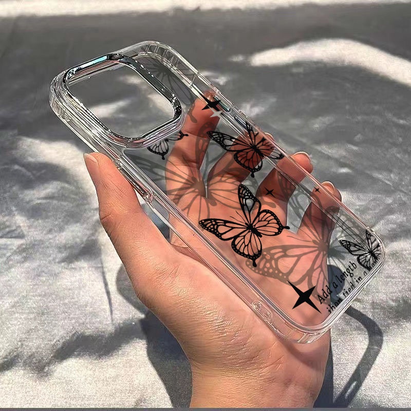 ✅Ốp Điện Thoại Mềm Chống Sốc Họa Tiết Bướm Đơn Giản Cho iPhone 12max117 8pl / S8RU 14pro13