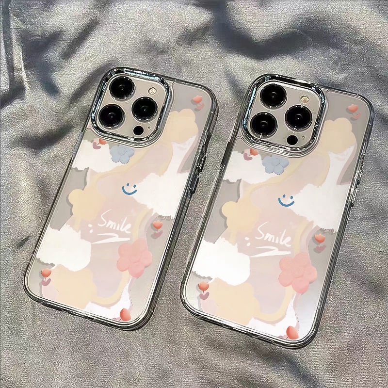 ✅Ốp Điện Thoại Mềm Chống Sốc Họa Tiết Mặt Cười Vẽ Tay Đơn Giản Cho Apple Iphone 13iPhone12 14pro max 7811 plus MC7O