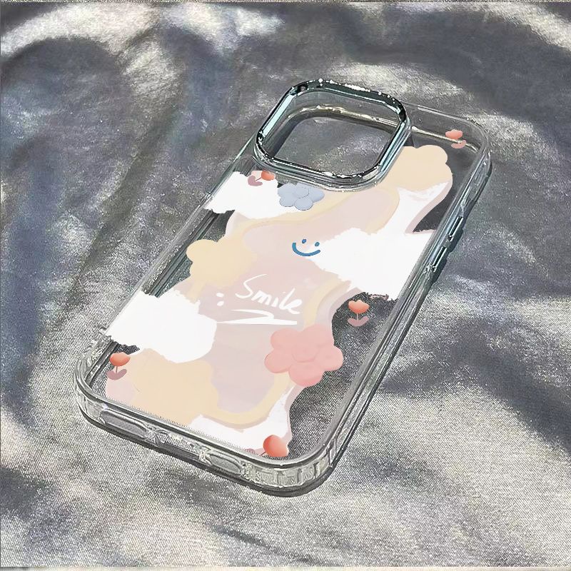 ✅Ốp Điện Thoại Mềm Chống Sốc Họa Tiết Mặt Cười Vẽ Tay Đơn Giản Cho Apple Iphone 13iPhone12 14pro max 7811 plus MC7O