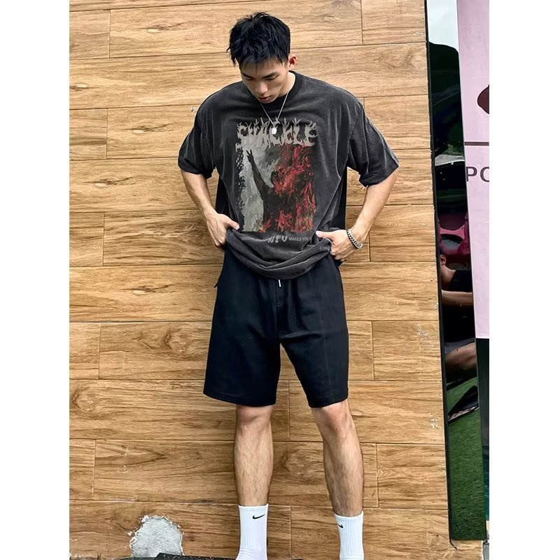 Áo Thun Cotton Tay Ngắn Dáng Rộng Thời Trang Mùa Hè Cho Nam