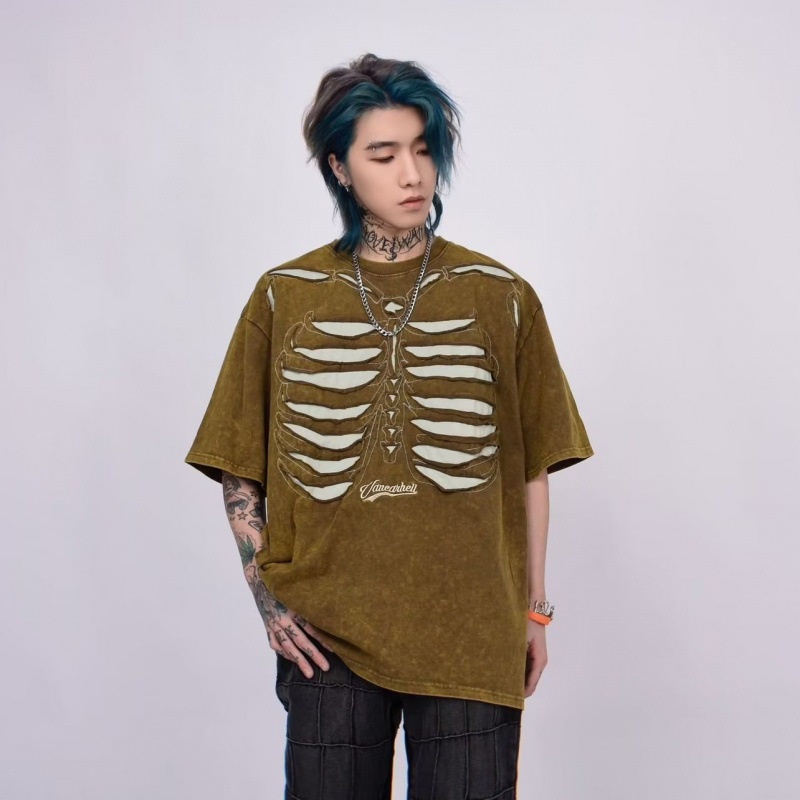 Áo Thun Tay Ngắn Phong Cách Hip Hop Đường Phố Âu Mỹ Thời Trang 2023