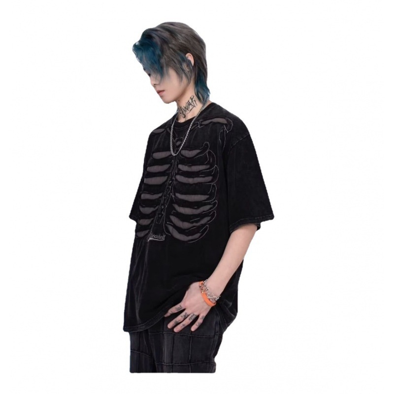 Áo Thun Tay Ngắn Phong Cách Hip Hop Đường Phố Âu Mỹ Thời Trang 2023