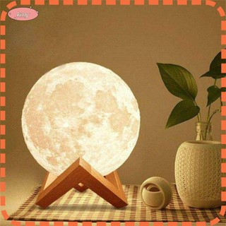 Đèn ngủ hình mặt trăng 3D kích thước 8cm dùng trang trí nhà cửa