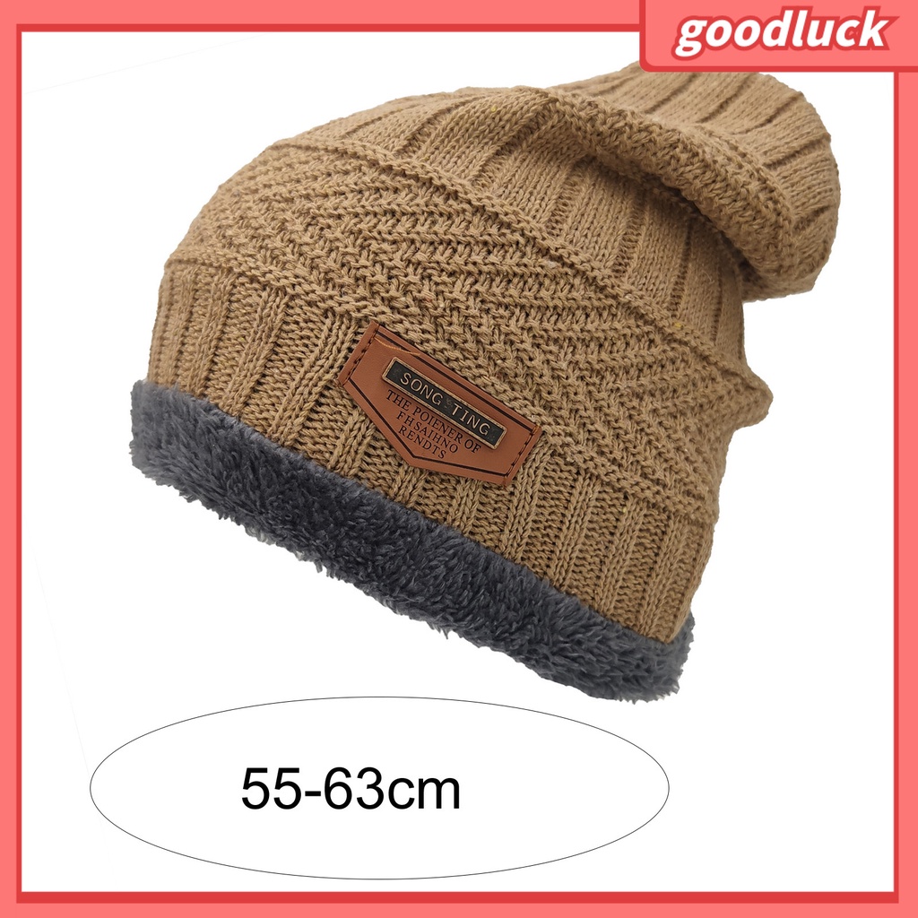 Mũ beanie Dệt Kim Dày Dặn Mềm Mại Giữ Ấm Chống Lạnh Màu Trơn Dành Cho Nam Nữ Mặc Hàng Ngày