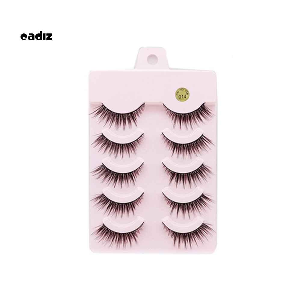 Bộ 5 Cặp Lông Mi Giả Màu Đen Thoải Mái Dễ Sử Dụng