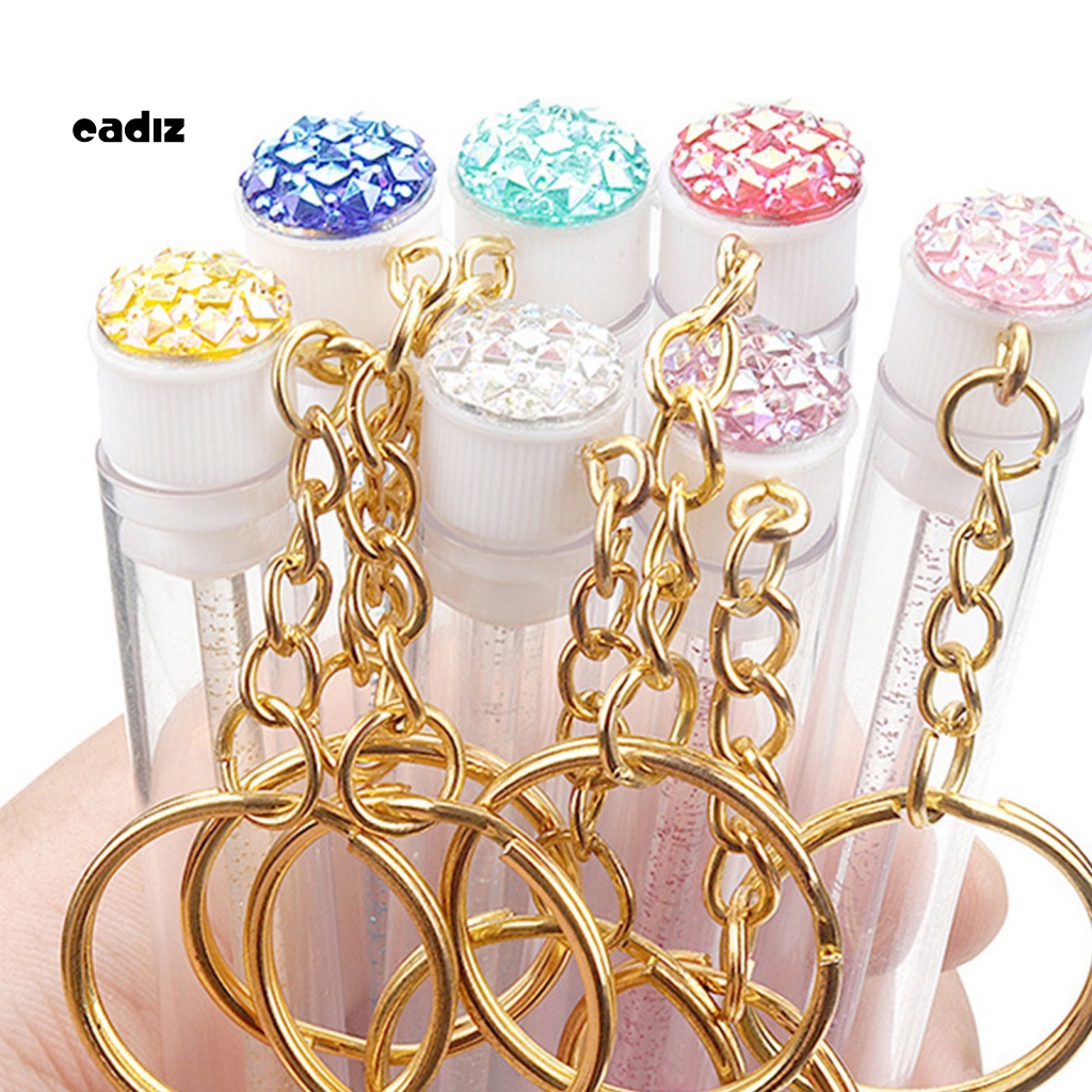 Set 10 Cọ Chuốt Lông Mi Thiết Kế Vỏ Pha Lê Có Thể Thay Thế Kèm Móc Khóa Màu Vàng