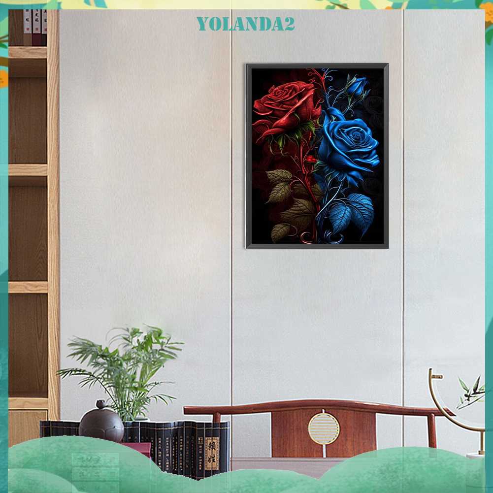 Tranh Đính Đá Kim Cương Toàn Bộ 5D DIY Hình Vẽ Hoa Hồng