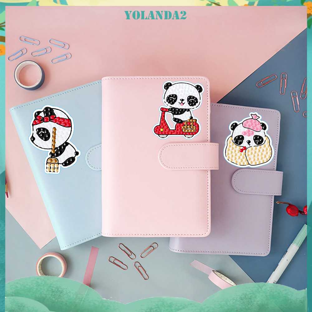 Bộ 2 Tranh Đính Đá 5D Tự Làm Hình Động Vật Dễ Thương Cho Bé Mới Bắt Đầu