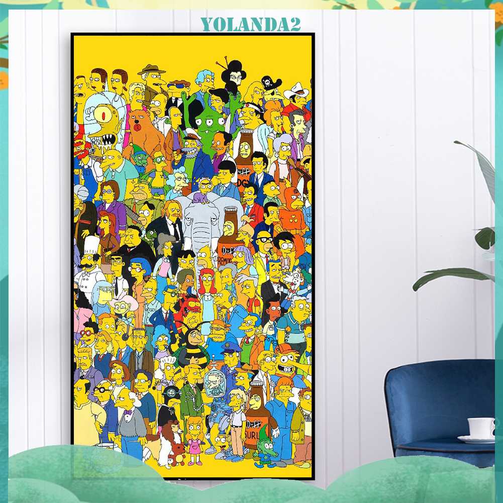 Tranh Đính Đá Kim Cương Toàn Bộ 5D DIY Hình Vẽ Simpsons