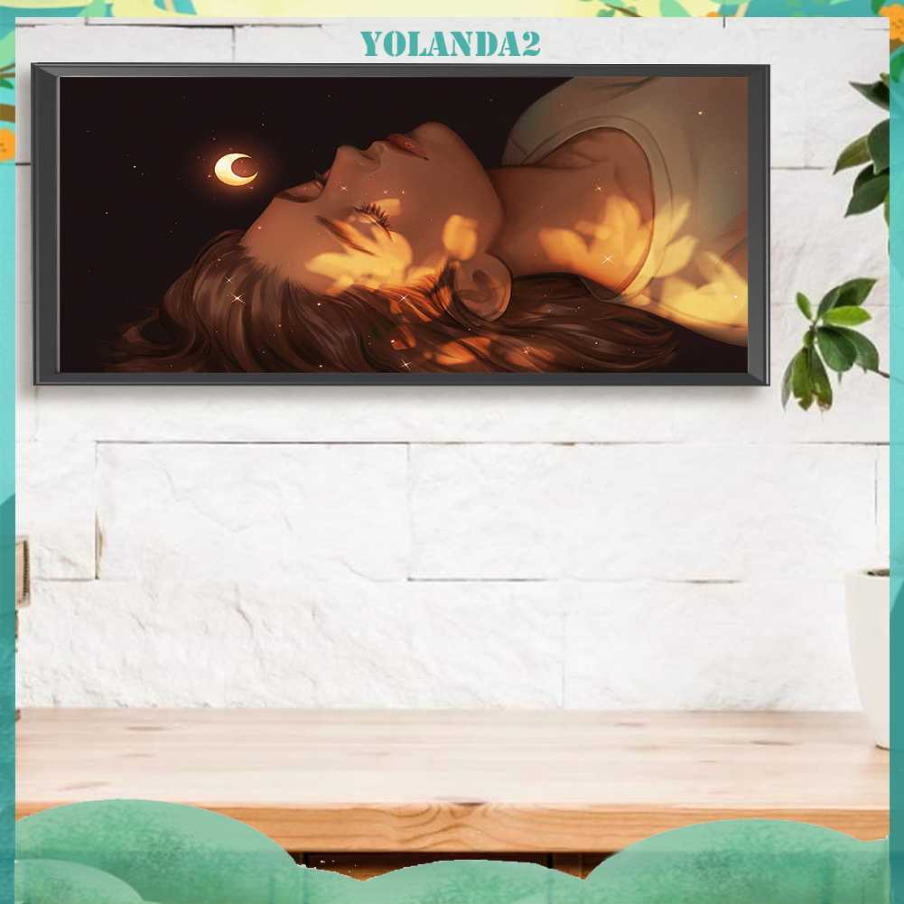 Tranh Đính Đá Kim Cương Toàn Bộ 5D DIY Hình Vẽ Cô Gái Trang Trí Nhà Cửa