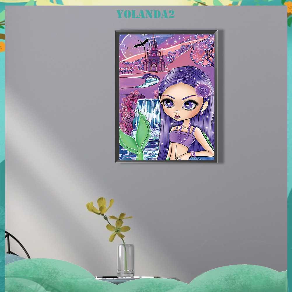 Tranh Đính Đá Kim Cương Toàn Bộ 5D DIY Hình Vẽ Cô Gái Trang Trí Nhà Cửa