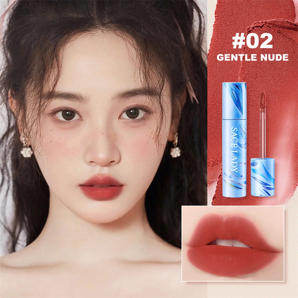 Miss Rose Sace Lady Son Velvet Lâu Trôi 3G Matte Son Môi Sắc Tố Cao Không Thấm Nước Son Kem Nhung Mịn Trang Điểm Môi