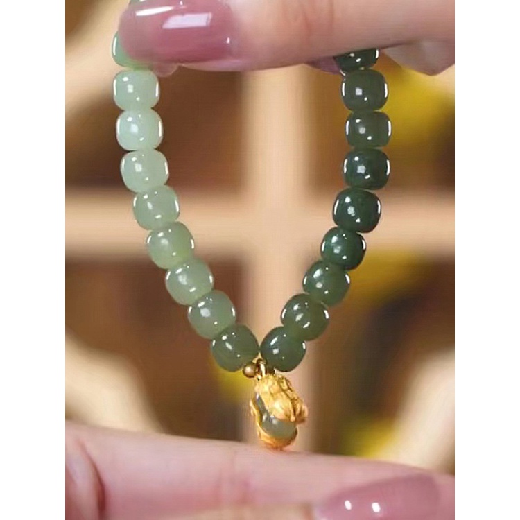 Vòng Tay Vàng 18k May Mắn Màu Gradient Thời Trang