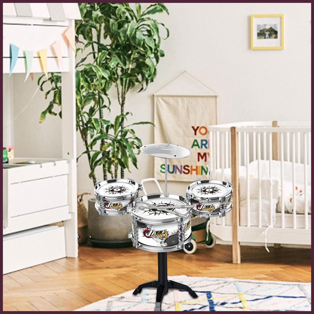 Bộ Trống Thiết Kế Khung Hỗ Trợ Chân Nhỏ Hỗ Trợ Học Chơi Và Khảm Đá Dành Cho Người Mới Bắt Đầu