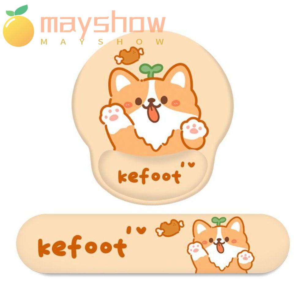 Set 2 Miếng Lót Chuột 2 Trong 1 Chống Trượt Hình Corgi Dễ Thương