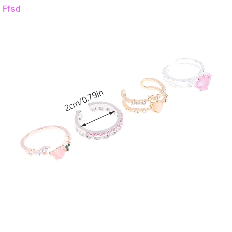 {Ffsd} Nhẫn Hở Hình Học Trái Tim Vintage Thời Trang Phong Cách Punk Gothic Trang Sức Tiệc Cưới Cho Nữ