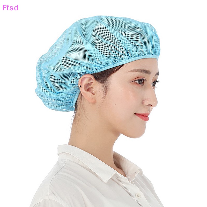 {Ffsd} Mũ Lưới Đầu Bếp Làm Việc Nhà Máy Sản Xuất Hàng Bán Chạy