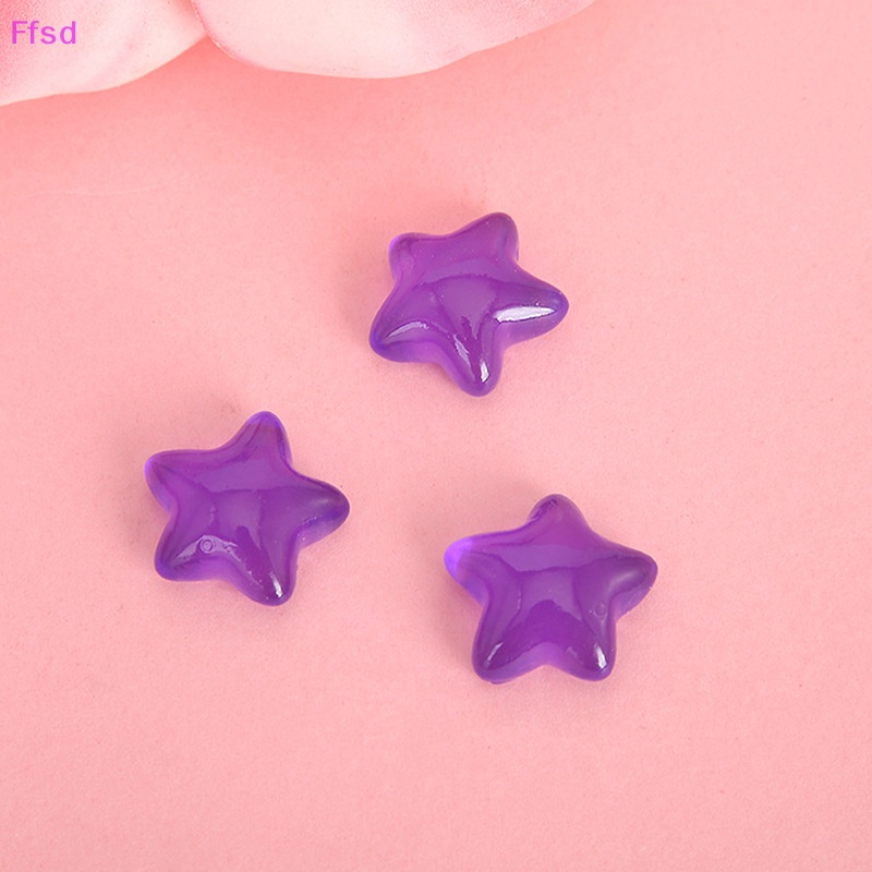 {Ffsd} Bộ 5 Đồ trang trí Ngôi Sao Dạ Quang Mini Bằng Nhựa Resin Thủ Công Phát Sáng Trang Trí Tiểu Cảnh