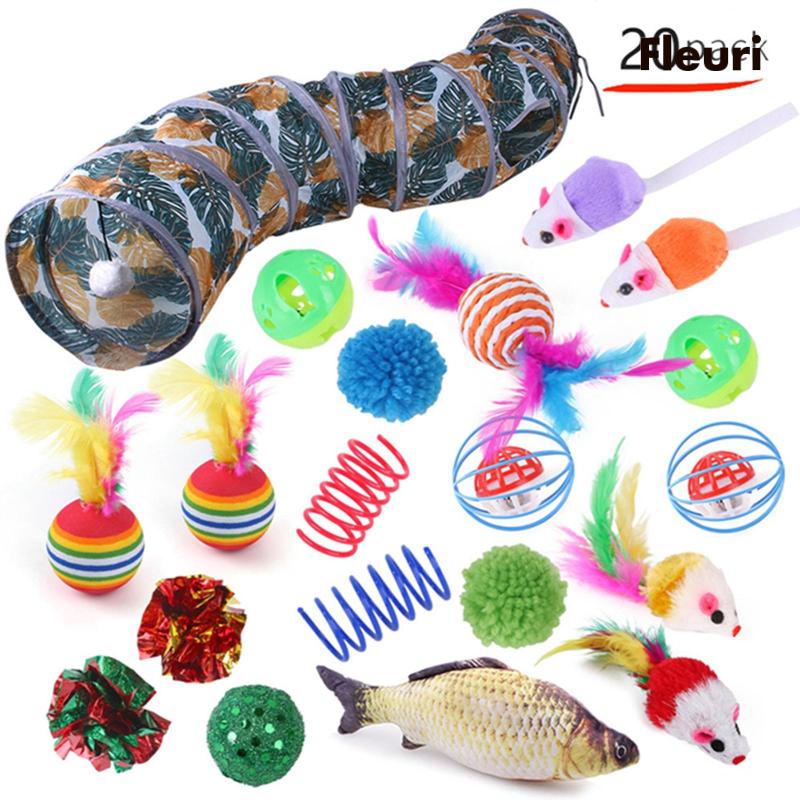 Set 20 Đồ Chơi Đường Hầm Xếp Gọn Dành Cho Mèo Cưng
