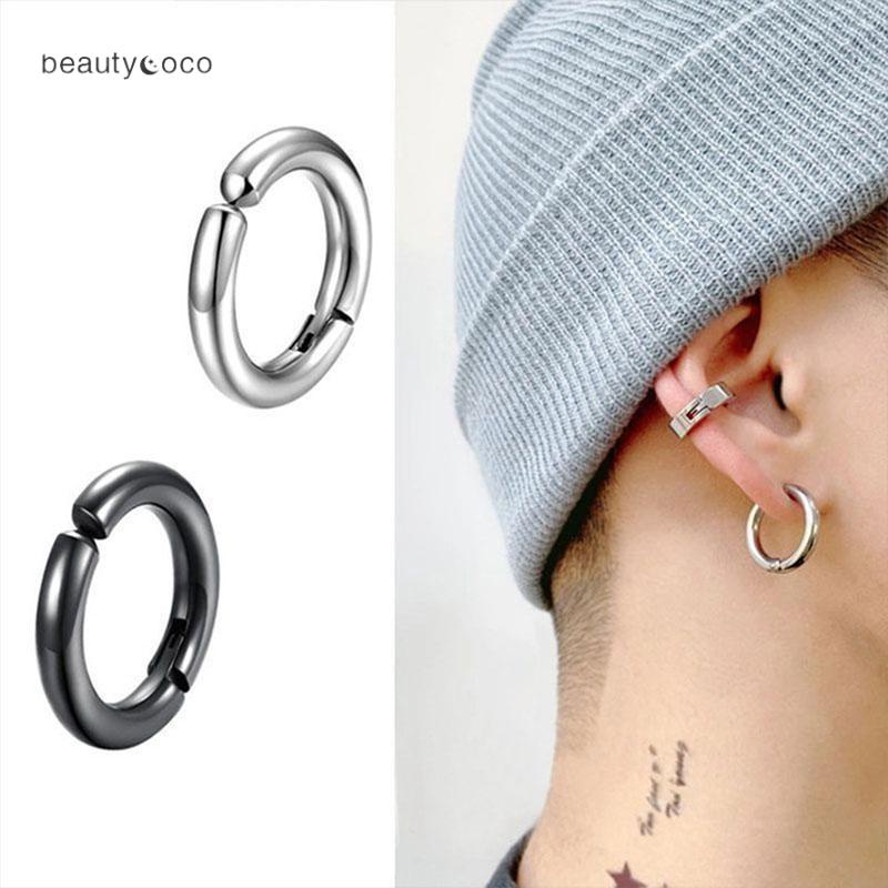 beautycoco🍊1 khuyên kẹp tai bằng thép titan không cần xỏ lỗ phong cách hiphop cho nam và nữ