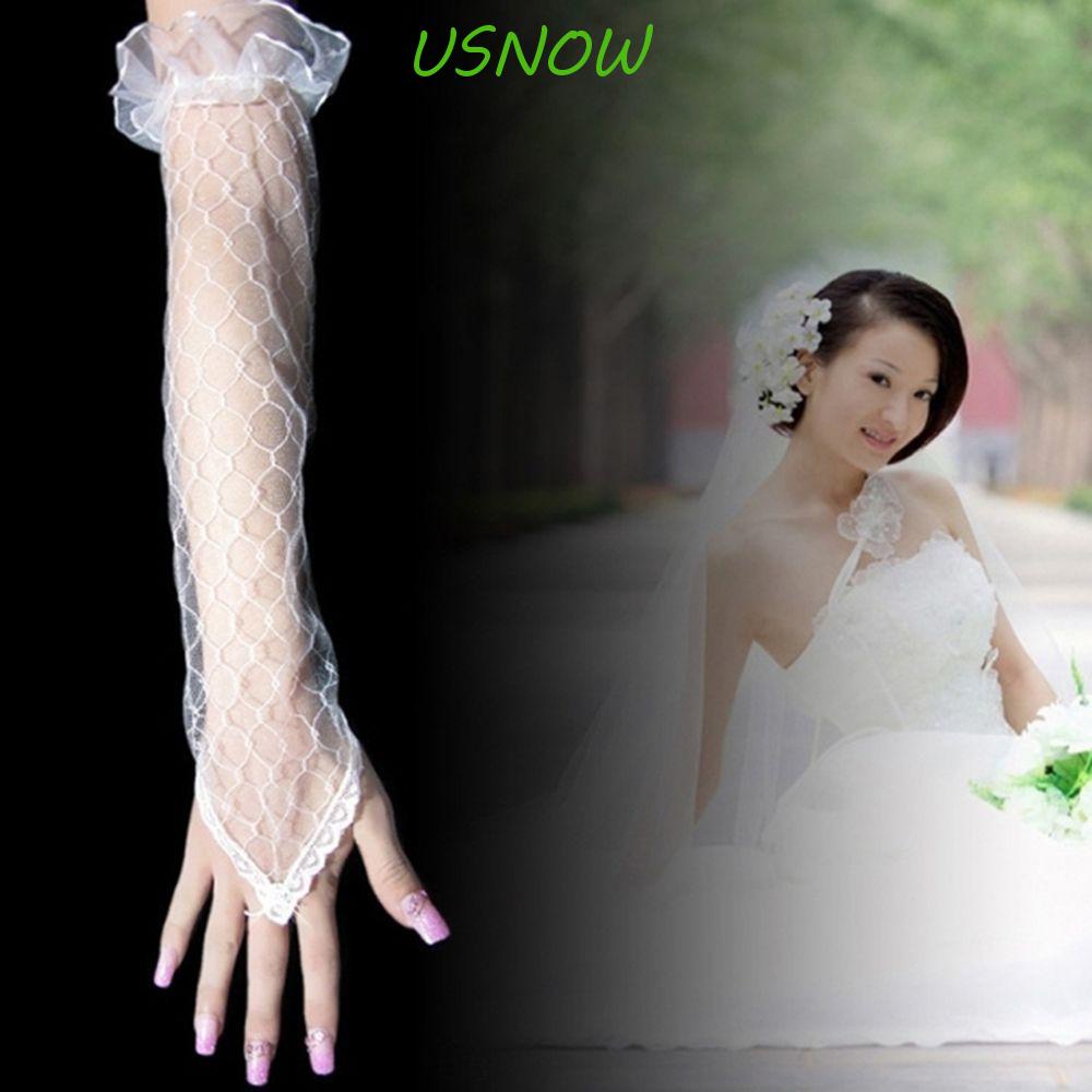 Găng Tay Lưới Phối Nơ Ren Thời Trang Dự Tiệc Cưới Cho Nữ