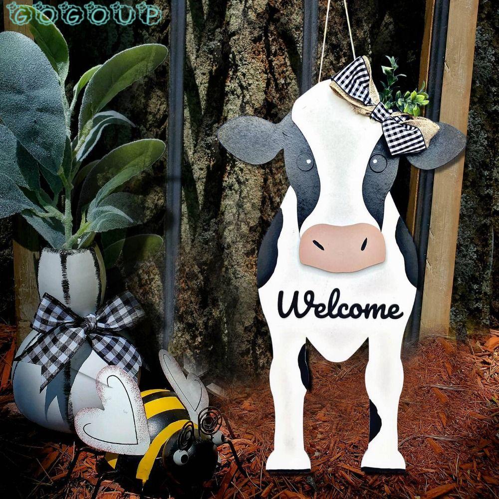 Biển Hiệu Chào Mừng Gắn Tường / Cửa Ra Vào Hình Chú Heo / Bò Sữa Ngộ Nghĩnh