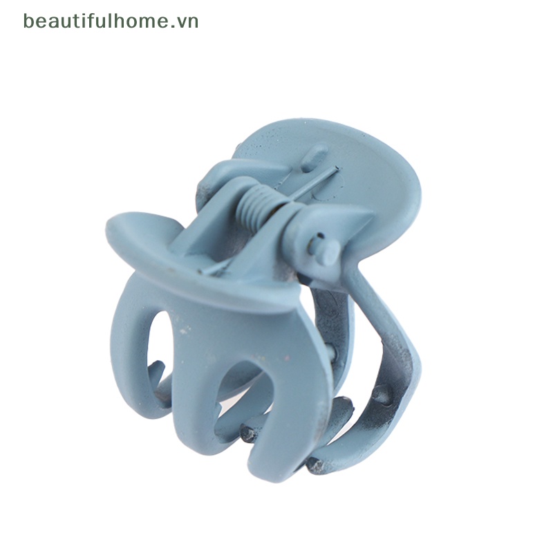 Set 10 Kẹp Tóc Càng Cua 3cm Bằng Nhựa Nhám Hình Học Mini Cho Nữ [Beautyhome]