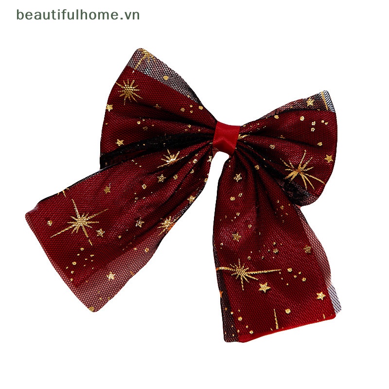 Kẹp Tóc Nơ Ren Hình Ngôi Sao Phong Cách Lolita Dễ Thương Cho Bé Gái