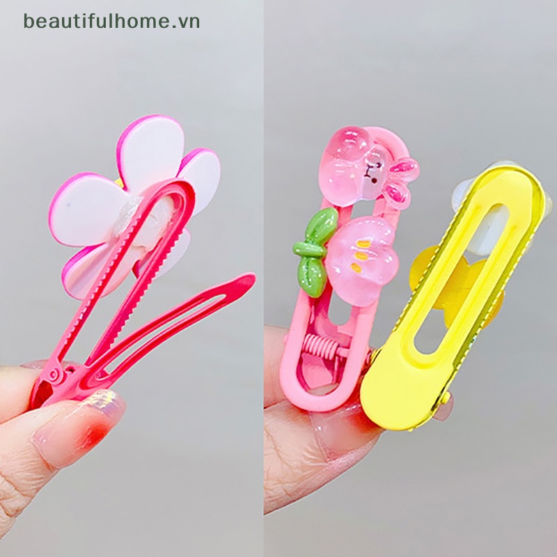Set 3 Kẹp Tóc Mái Hoa Nhỏ Dễ Thương Cho Bé Gái
