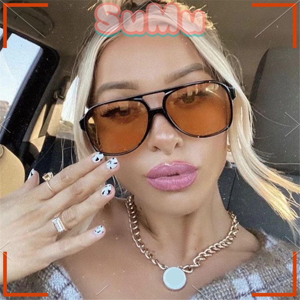 Kính Mát Gọng Vuông Oversized Chống Tia UV400 Sang Trọng