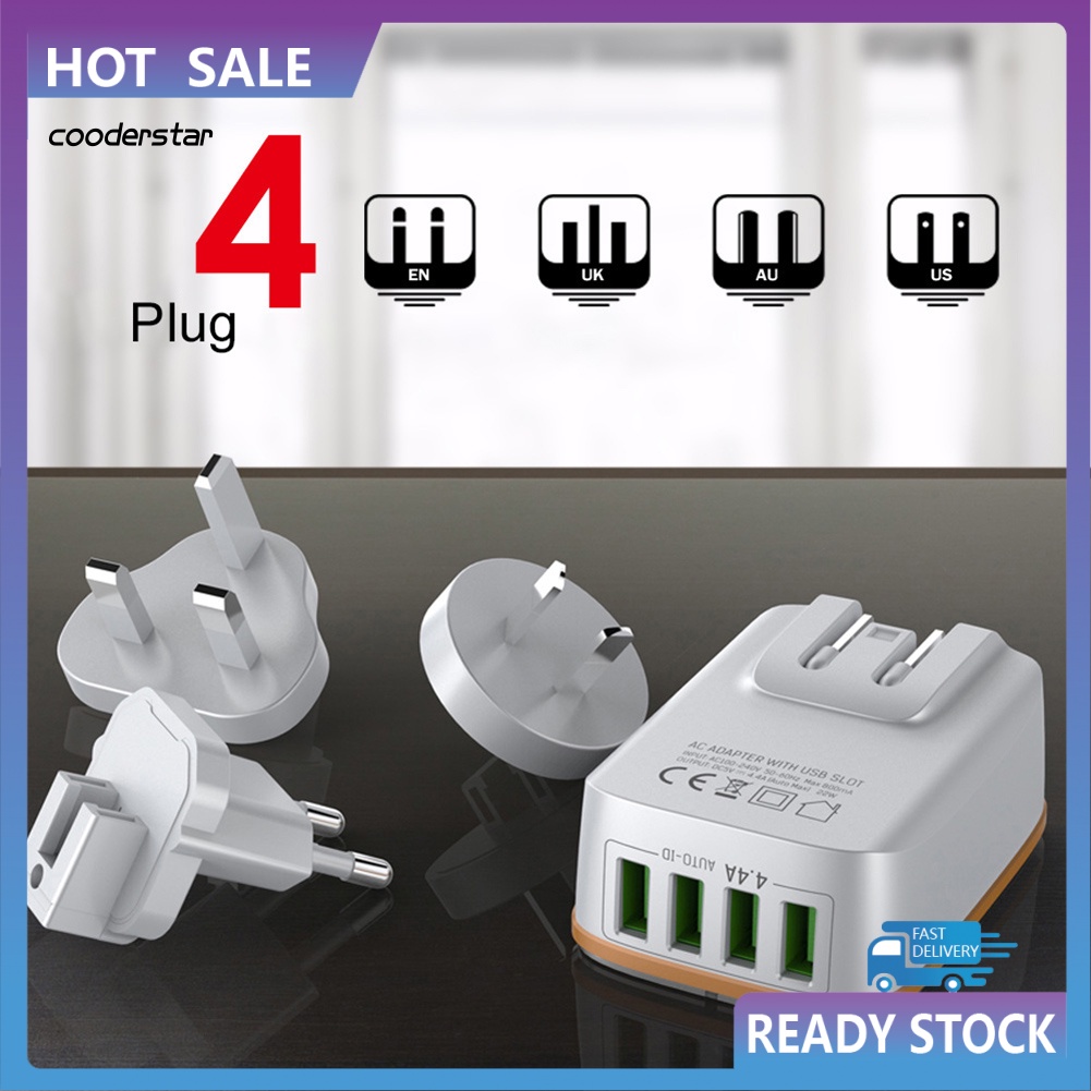 Cốc Sạc Chia 4 Cổng USB LDNIO A4404 44A AC Tiện Dụng