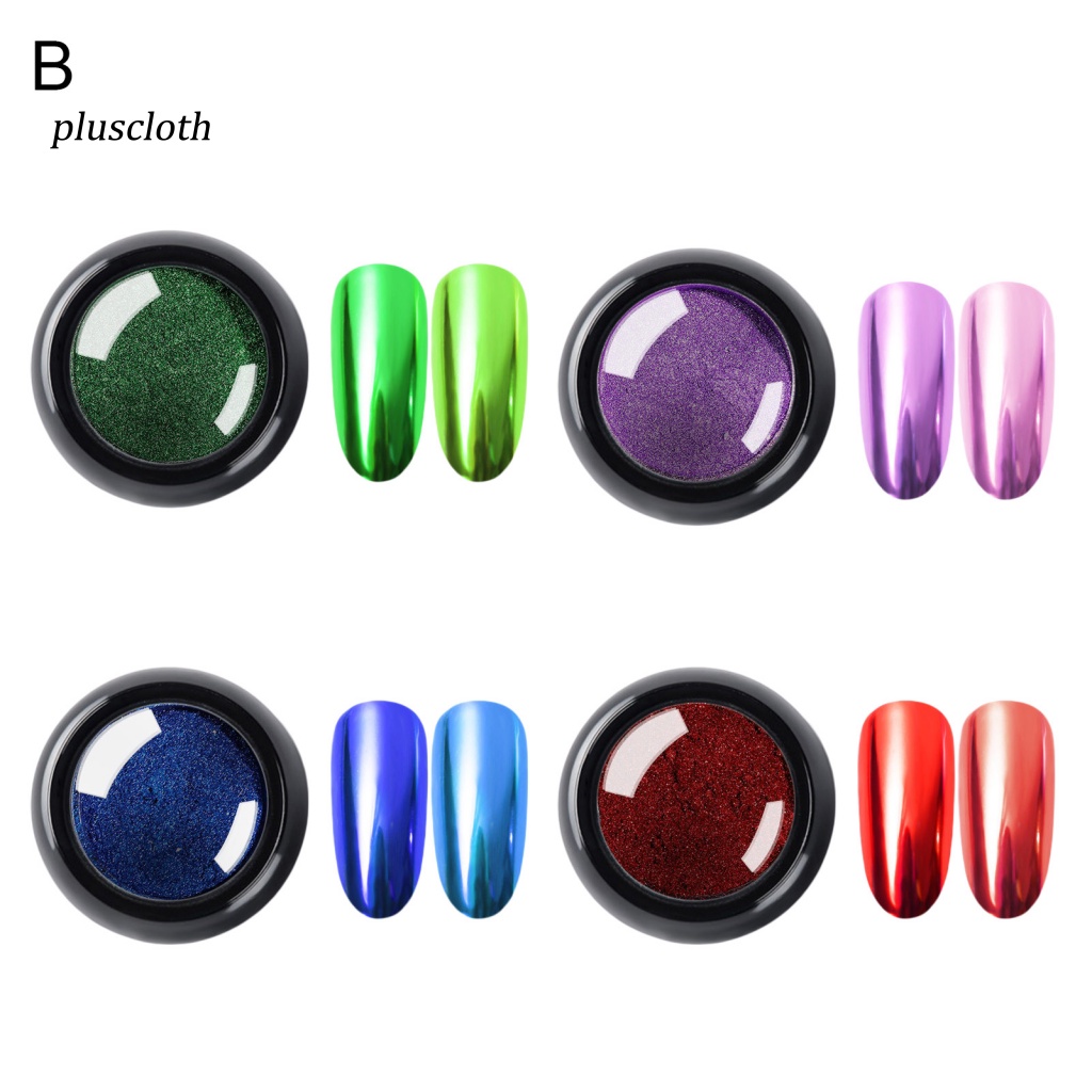 1 Bột Nhũ Kim Tuyến Trang Trí Móng Tay An Toàn Không Phai Màu Lâu Trôi 4 Phong Cách