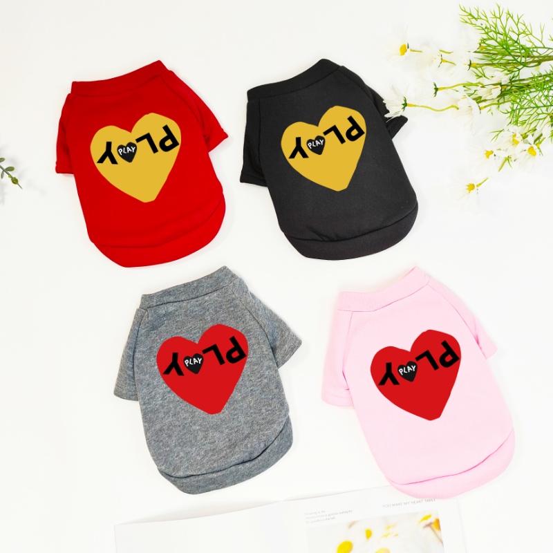Áo hoodie In Hình Trái Tim Đơn Giản Thời Trang Phù Hợp Cho Chó Mèo