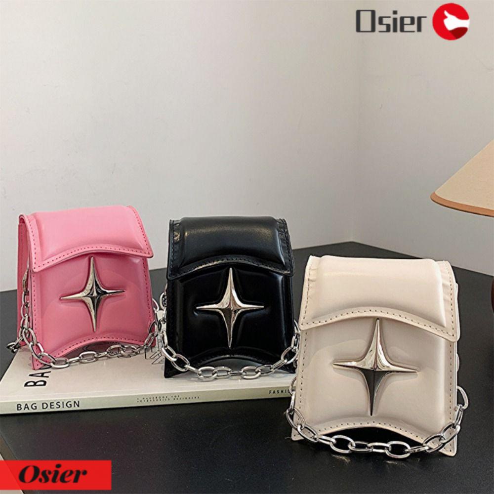 Túi Đeo Chéo Mềm Mại Với Dây Xích Kim Loại 1 Thời Trang Du Lịch