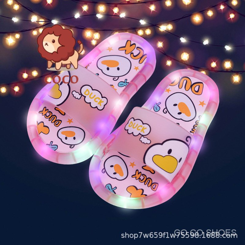 Dép Sandal Dạ Quang In Họa Tiết Hoạt Hình Dễ Thương Thời Trang Mùa Hè Cho Bé Trai / Gái