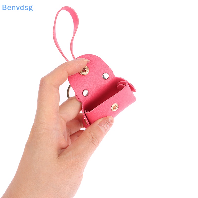 Benvdsg > Hộp Đựng Tai Nghe / Tiền Xu Mini Bằng Da Mềm Có Móc Khóa