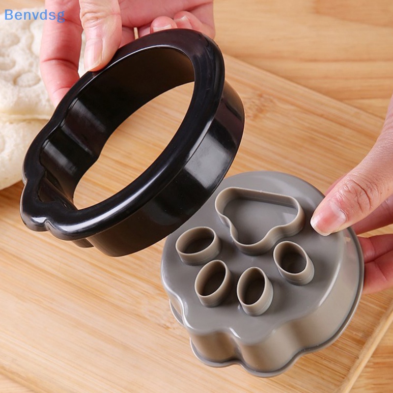 Khuôn Cắt Bánh Mì Sandwich Mini Hình Bàn Chân Mèo Hoạt Hình Dành Cho Trẻ Em