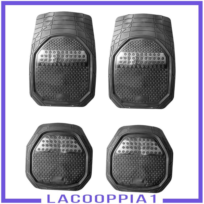 Set 4 Thảm PVC Chống Thấm Nước Màu Đen Tự Động Chắc Chắn Lacooppia1 Sturdy